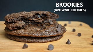 BROOKIES BROWNIE COOKIES  SOFT amp FUDGY BROWNIE COOKIES  Perfect cookies recipe in malayalam [upl. by Notslah]