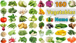 Vegetables Vocabulary ll 160 Vegetables Name in English With Pictures ll All Vegetables Name [upl. by Eiuqnimod]