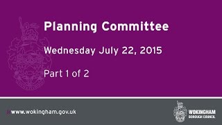 Planning Committee  220715 Part 1 [upl. by Schroder]