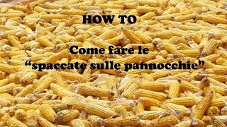 HOW TO Come fare le spaccate sulle pannocchie [upl. by Ehud]