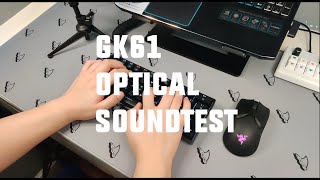 GK61 Optical Red Switches Sound Test [upl. by Kerred246]