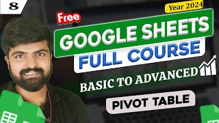 Pivot Table in Google Sheets  Google Sheet full course for beginners in Hindi [upl. by Hanford]