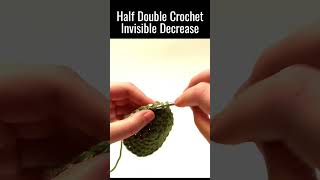 Crochet Basics Half Double Crochet Invisible Decrease crochet crochetpatterns amigurumi crochet [upl. by Mohl]