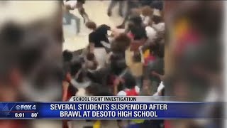 Several students suspended after all out brawl breaks out at DeSoto High School [upl. by Yorgos]