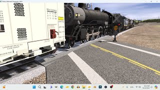 Railroad Crossings Malfunction in my Railroad Crossing Museum Trainz 2022 [upl. by Ecirtram]