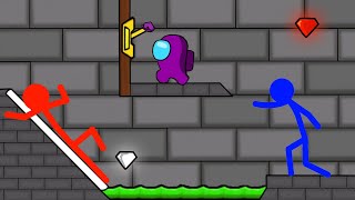 Watergirl and Fireboy Epic Adventure Parkour 1  Stickman Animation [upl. by Rehotsirk]