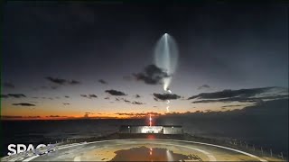 SpaceX drone ship captures amazing view of Falcon 9 launch amp landing [upl. by Langan]