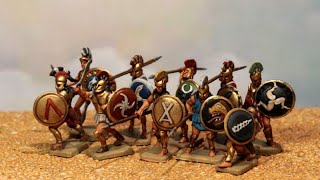 Greek Infantry Soldiers Hoplita Miniatures  Miniaturas Soldados Gregos  Achilles  Zvezda [upl. by Vincelette]