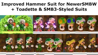 Improved Hammer Suit  Toadette amp SMB3Styled Suits NewerSMBW Model Import [upl. by Edi285]