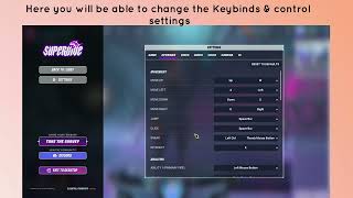 How to change Control amp Keybinds settings in SUPERVIVE [upl. by Ad529]