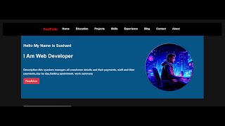 How To Create Personal Portfolio website Using HTMLCSS and JavaScript with code [upl. by Milano823]