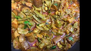 Ringan Papadi Nu Shaak Saem Papdi ki Sabzi  Flat Beans  Eggplant Recipe Authentic Food Culture [upl. by Arick]