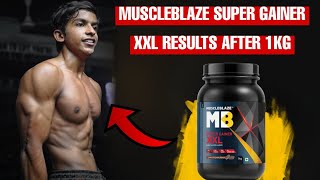 Muscleblaze super gainer xxl review after 1 kg use  Mb Mass gainer results [upl. by Elata]