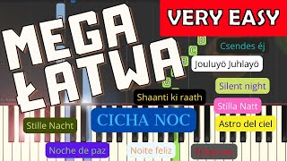 🎹 Cicha noc  Piano Tutorial MEGA ŁATWA wersja 🎵 NUTY W OPISIE 🎼 [upl. by Accemahs382]