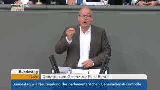 Bundestag Debatte zum Gesetz zur FlexiRente am 21102016 [upl. by Llenral]