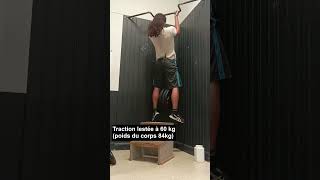 Tractions à 144kg 💪 bodybuilding musculation streetworkout tractions [upl. by Norag]