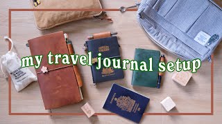 My Travel Journal Setup ✈️ Traveler’s Notebook [upl. by Yarak]