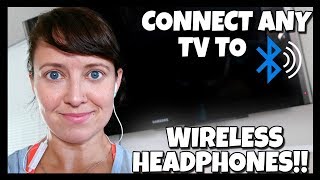 How to Connect Bluetooth Wireless Headphones to any TV 📍 How To With Kristin [upl. by Marybelle866]