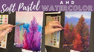 Have You Tried Using Pastel and Watercolor  Painting Tutorial [upl. by Konyn]