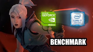 Benchmark VALORANT on Geforce 940MX with i7 7500U [upl. by Enitsyrk919]