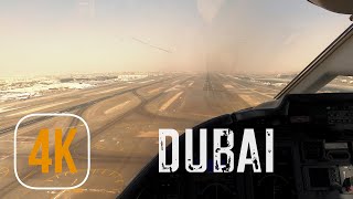 Approach and Landing in Dubai International DXB on Learjet 60XR in 4K [upl. by Stutman]