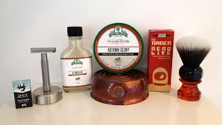 Stirling Soap Autumn Glory  Rex Envoy amp Razorblade  PAA AMBER AEROLITE [upl. by Kcirre]