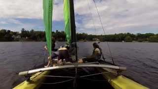 Hobie Cat Sailing on Paradise Lake Michigan [upl. by Whittaker]