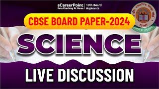 Science Paper Discussion 2024  CBSE 10 Board Exams CareerPointFoundation ​ [upl. by Obel427]