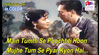 Main Tumhi Se Poochchti Hoon Mujhe Tumse Pyar  COLORIZED Song  Black Cat 1959  Romantic Song [upl. by Kcirdehs]