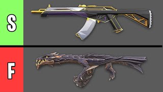 NEW COMPLETE Vandal Skins Tier List in Valorant [upl. by Bum]