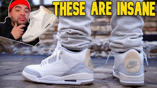 These Are INSANE Jordan 3 Ivory Craft DETAILED REVIEW  On FEET [upl. by Linzer]