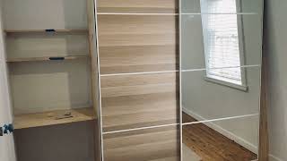 IKEA Wardrobe doors  PAX Sliding with AULIMEHAMN panels [upl. by Delphina]