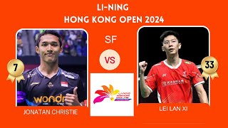 JONATAN CHRISTIE INA VS LEI LEN XI CHN HONGKONG OPEN 2024 [upl. by Tsirhc]