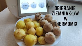 OBIERANIE ZIEMNIAKÓW W THERMOMIX  szybki sposób na obieranie młodych ziemniaków [upl. by Ehtyaf]