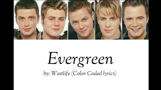 Westlife  Evergreen Color Coded lyrics [upl. by Dyche]