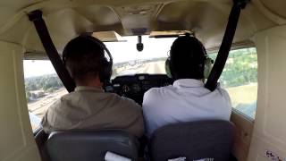 Private Pilot Training flight 21 First cross country flight landing at S12 Albany [upl. by Dugan]