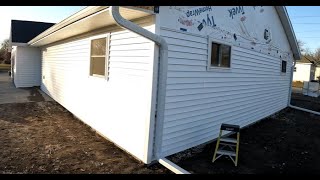 Episode 18 Part 1How To Install Vinyl Siding On Rental Duplex [upl. by Siravaj]