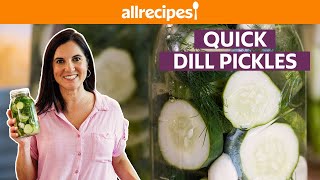 How to Make Refrigerator Crunchy Dill Pickles  Quick Pickles  Get Cookin’  Allrecipescom [upl. by Acul]