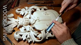 The coat of arms family Wood carvingФамильный герб [upl. by Ahtela]