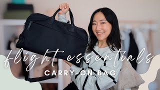 WHAT’S IN MY CARRY ON BAG personal items i bring on every flight ✈️ JULY carry all weekender bag [upl. by Adnwahsat]