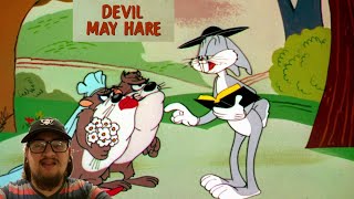 Looney Tunes Devil May Hare 1954  First Time Watching  Bugs Bunny Meets Taz [upl. by Kristos]