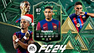 NEYMAR 20🇧🇷🕺🏻  87 RATED WINTER WILDCARD RAPHINHA PLAYER REVIEW  EAFC 24 [upl. by Rufus]