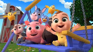 AnimalsGoat Turkey Donkey Play on the Swing  Lalafun Nursery Rhymes amp Kids Songs [upl. by Goldin454]