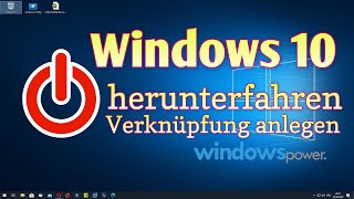 Herunterfahren Verknüpfung auf Desktop anlegen [upl. by Kwabena]