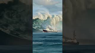 What Happens When a Gigantic Wave Hits a Ship ocean scaryocean tidalwave [upl. by Hooker]