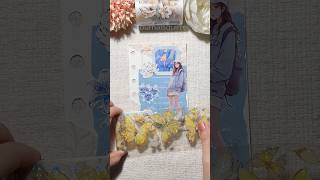 Journal with me ASMR  🩵 Blue Spread 🌼 asmr scrapbooking journal [upl. by Gimpel]