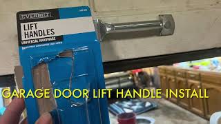 Garage door lift handle installation [upl. by Zailer]