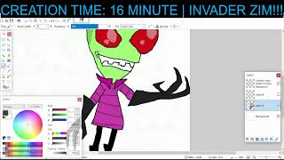 Invader Zim Art Timelapse [upl. by Maxwell]