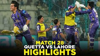 PSL 9  Full Highlights  Quetta Gladiators vs Lahore Qalandars  Match 28  M1Z2A [upl. by Raff]