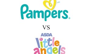 Pampers vs asda little angels size 0 nappies product testing [upl. by Htebilil496]